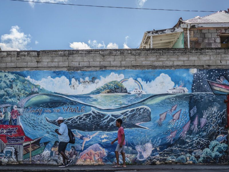 mural of whale